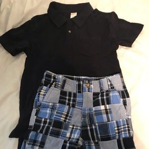 Gymboree size 8 little boys patchwork outfit